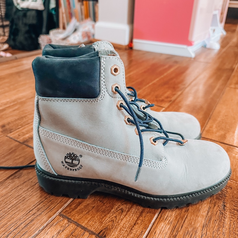 Timberland Waterproof Boots in Pale Blue and Black